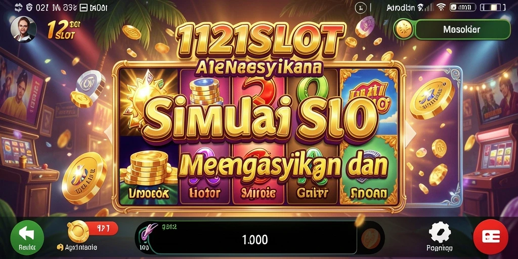 Tampilan gameplay 1121SLOT dengan mesin slot menarik dan efek visual.