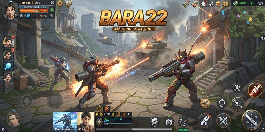 Tampilan gameplay BARA22 yang memukau dengan aksi SLG.