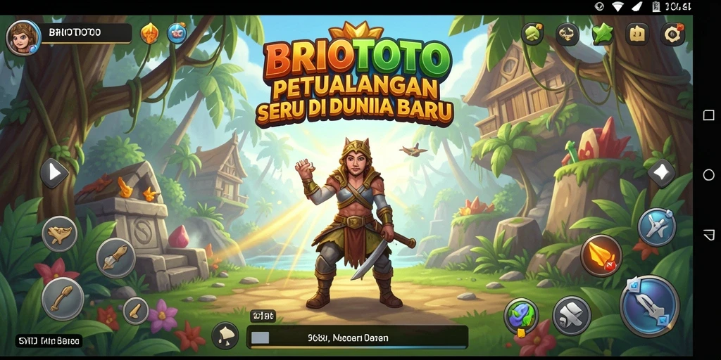 Tampilan gameplay BRIOTOTO yang penuh aksi dan petualangan.