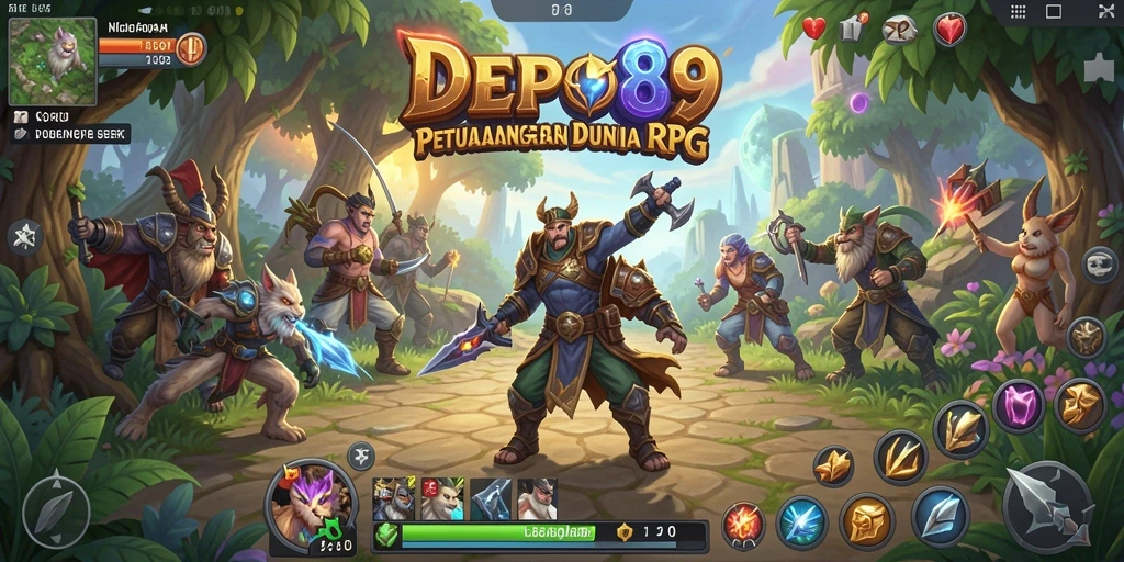 Screenshot DEPO89 menampilkan aksi mendebarkan dalam pertempuran RPG.