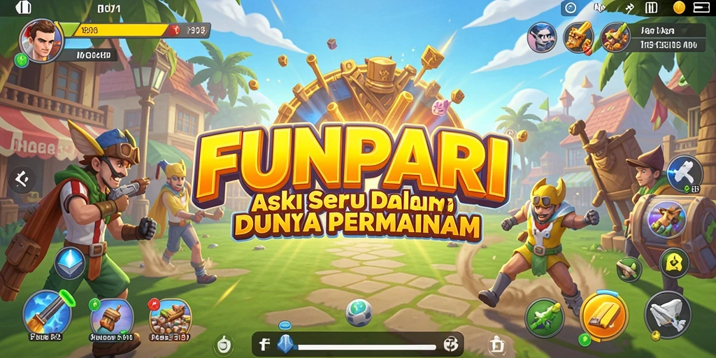 Tangkapan layar gameplay FUNPARI yang penuh aksi dan seru.