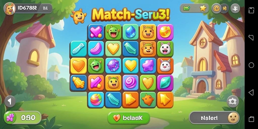 Tangkapan layar gameplay ID6788 menampilkan momen seru mencocokkan permata.