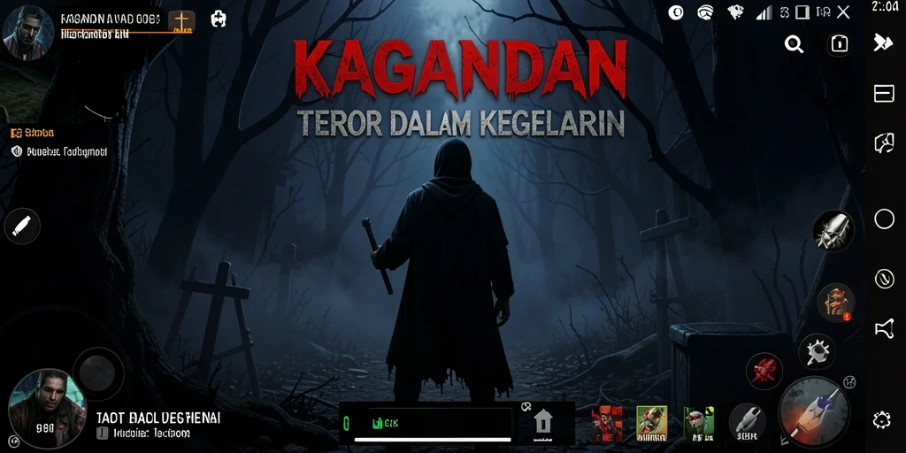 Gameplay menegangkan di KAGANDAN dengan suasana horor yang kental.