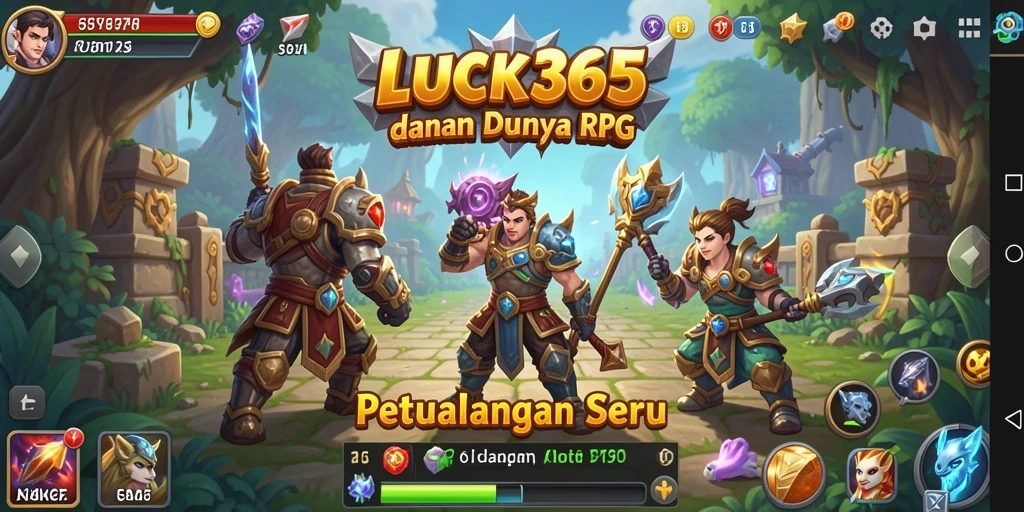 Screenshot utama LUCK365 menampilkan aksi seru dari gameplay RPG yang mendebarkan.