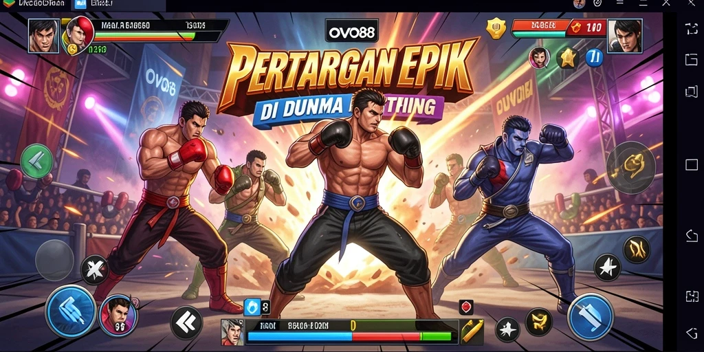 Tampilan gameplay OVO88 yang mendebarkan saat bertarung.
