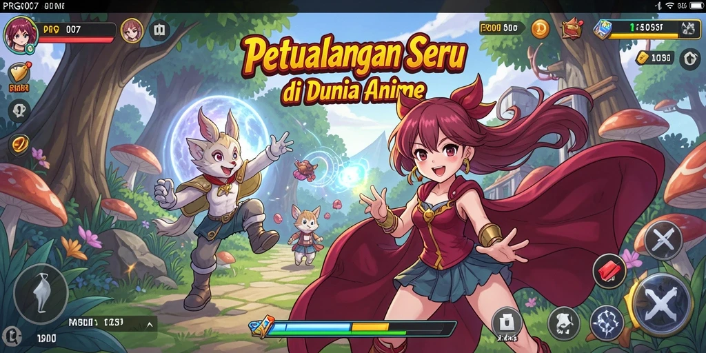 Tampilan menarik dari gameplay seru PRG007 dalam dunia Anime.