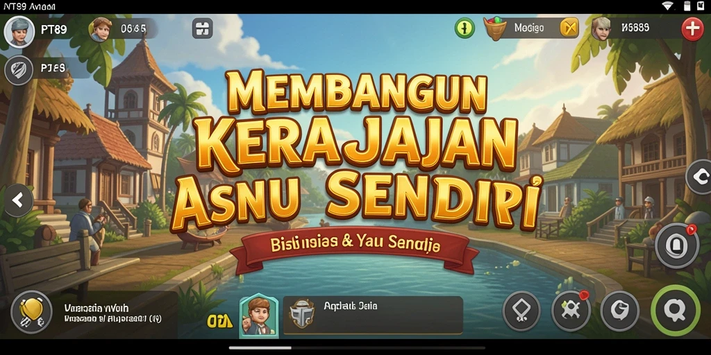 Tampilan gameplay PT89 yang menampilkan interaksi bisnis.