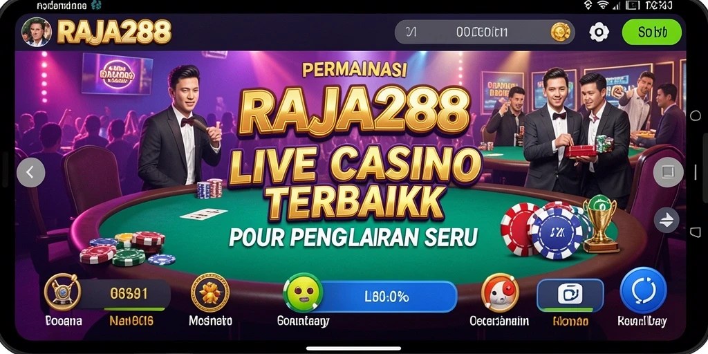 Tampilan gameplay Live Casino RAJA288 yang menarik dan interaktif.