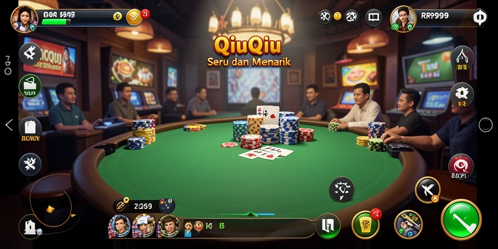 Tampilan gameplay QiuQiu yang menarik dan interaktif.