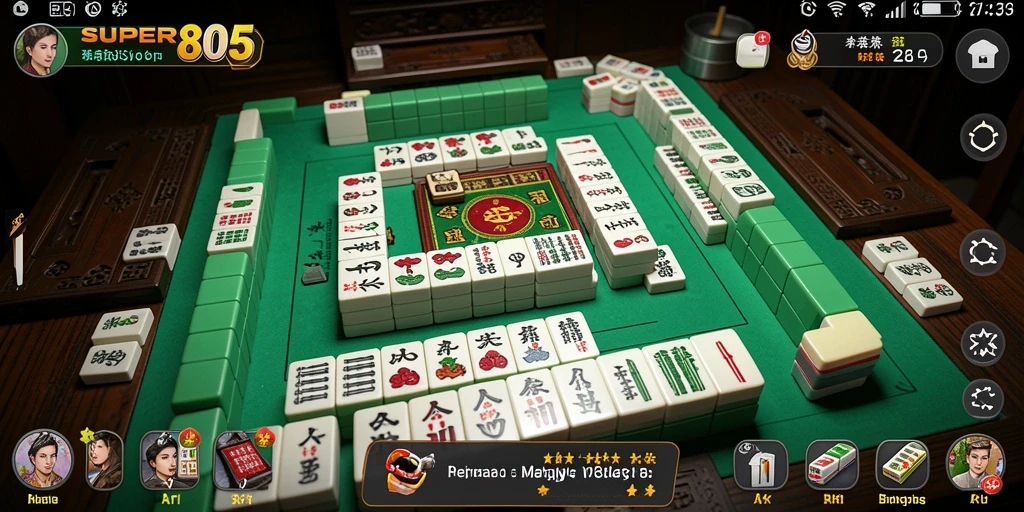 Screenshot gameplay <strong>SUPER805</strong> menampilkan aksi seru dalam permainan Mahjong.